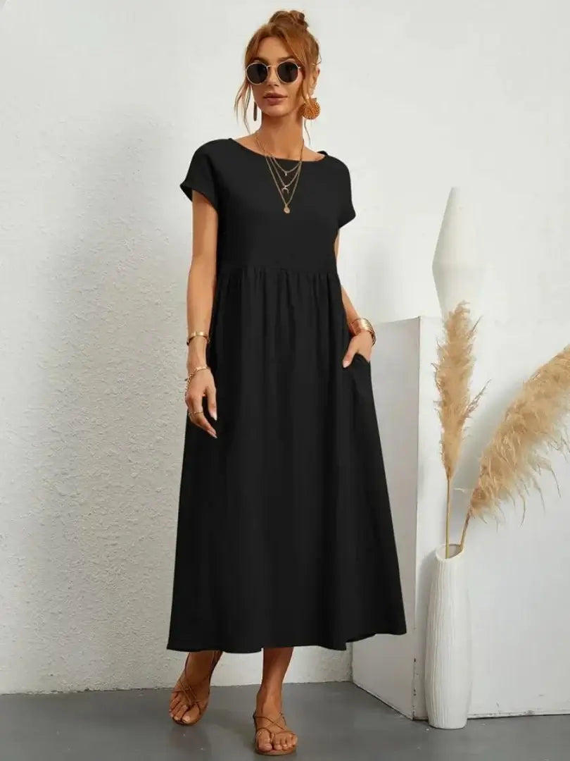 Celine | Robe midi à poches