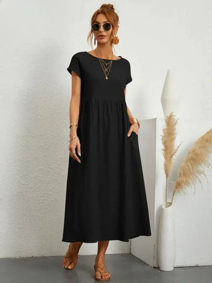 Celine | Robe midi à poches