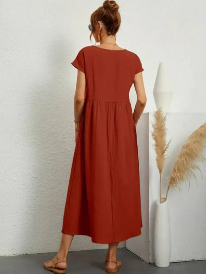 Celine | Robe midi à poches