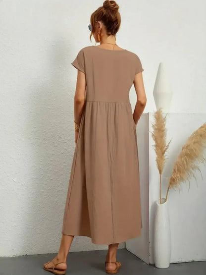 Celine | Robe midi à poches