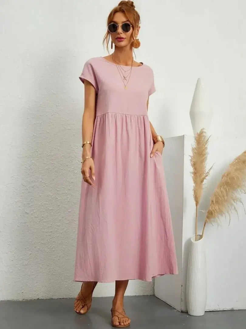 Celine | Robe midi à poches