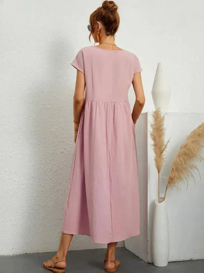 Celine | Robe midi à poches
