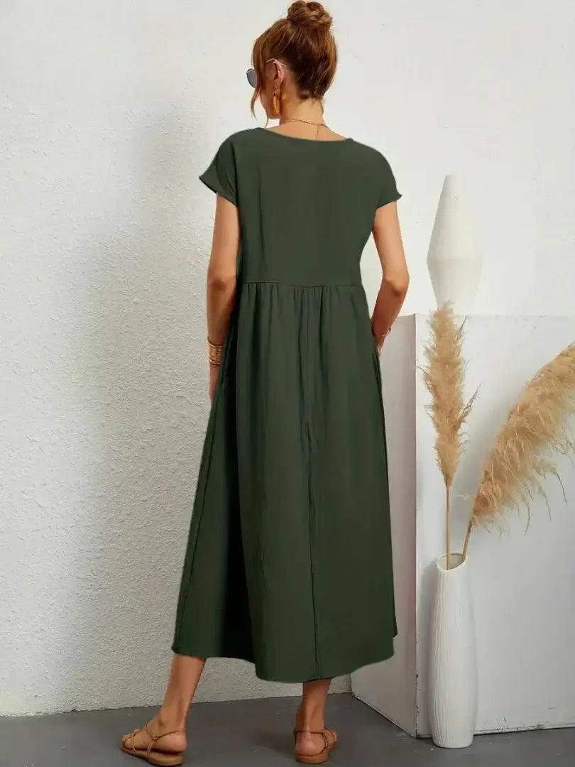Celine | Robe midi à poches
