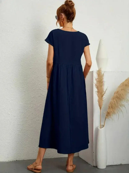 Celine | Robe midi à poches