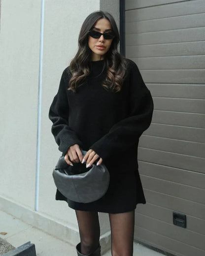 Léa™ | Ensemble Pull & Jupe en Maille Élégante