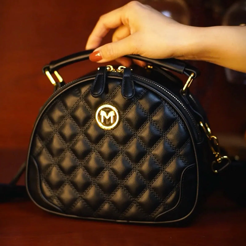 Sac à bandoulière à poignée supérieure pour femme avec motif en treillis de losanges