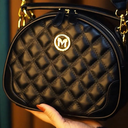 Sac à bandoulière à poignée supérieure pour femme avec motif en treillis de losanges