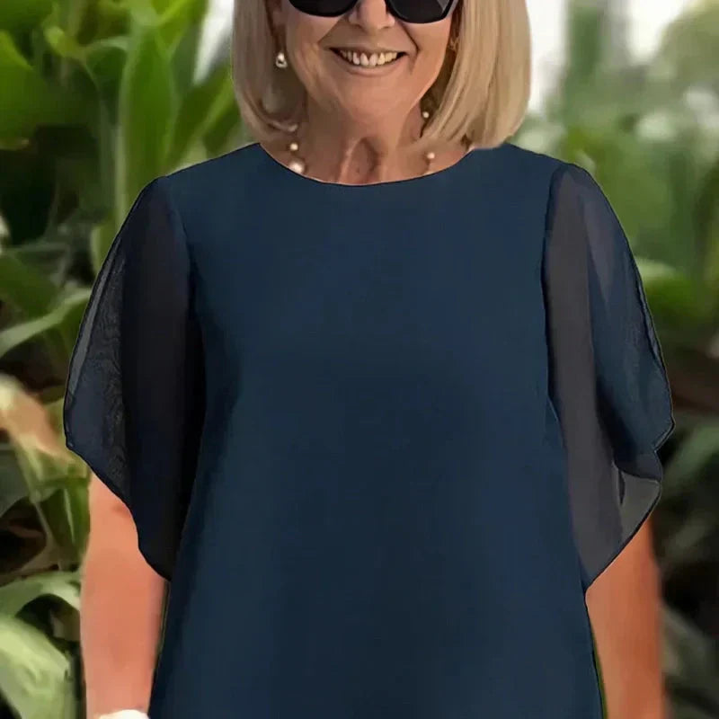 Costume avec pantalon palazzo drapé
