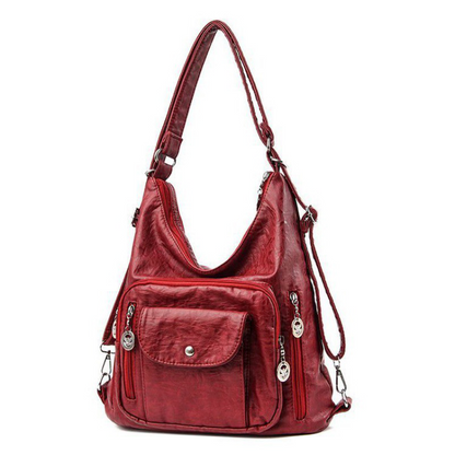 Sac à bandoulière convertible à multiples poches pour femme